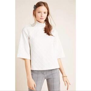 Sunday in Brooklyn | Anthropologie Mollie Button Shoulder Top Size S